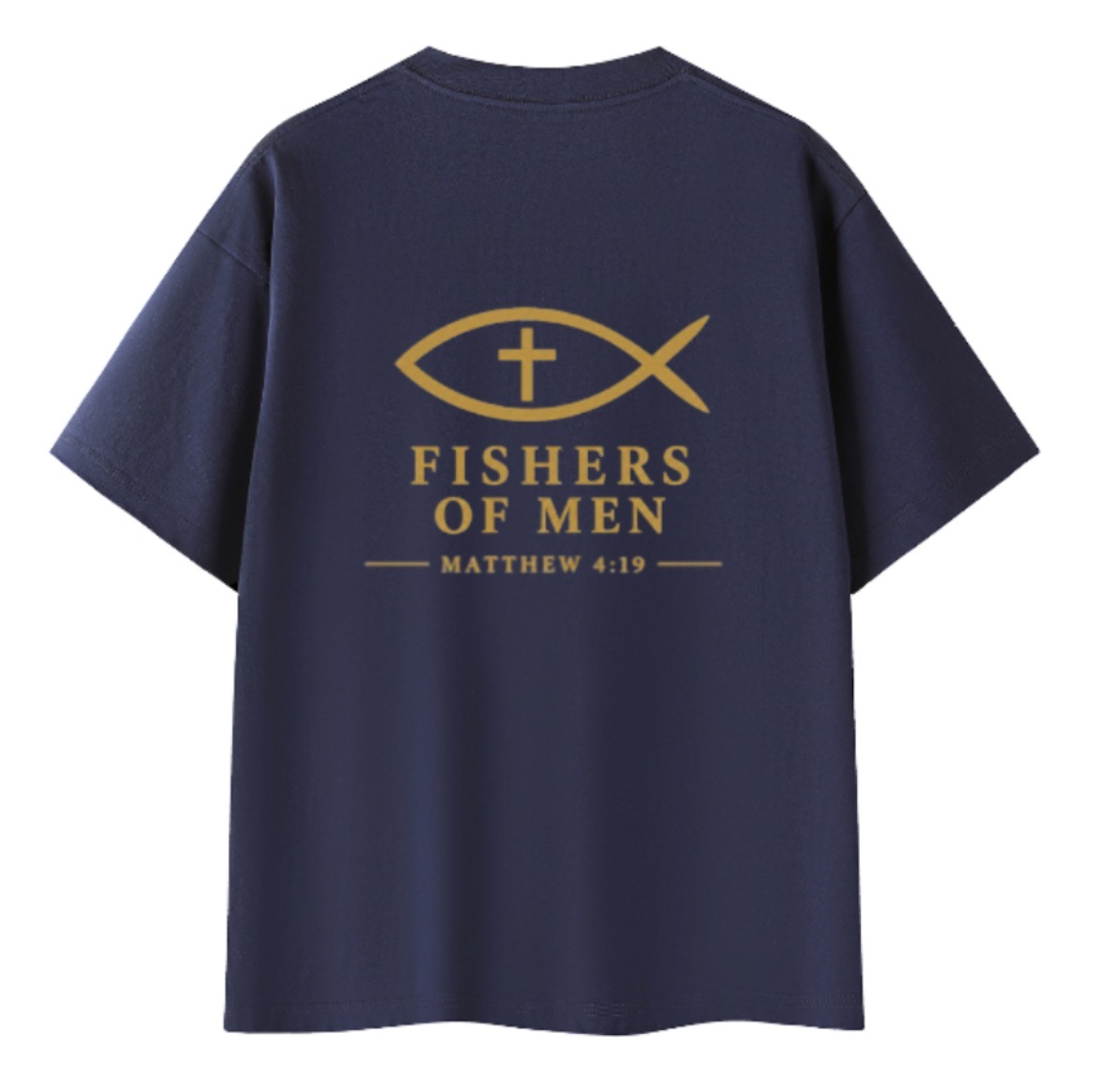 Fishers of Men Tee Navy Back