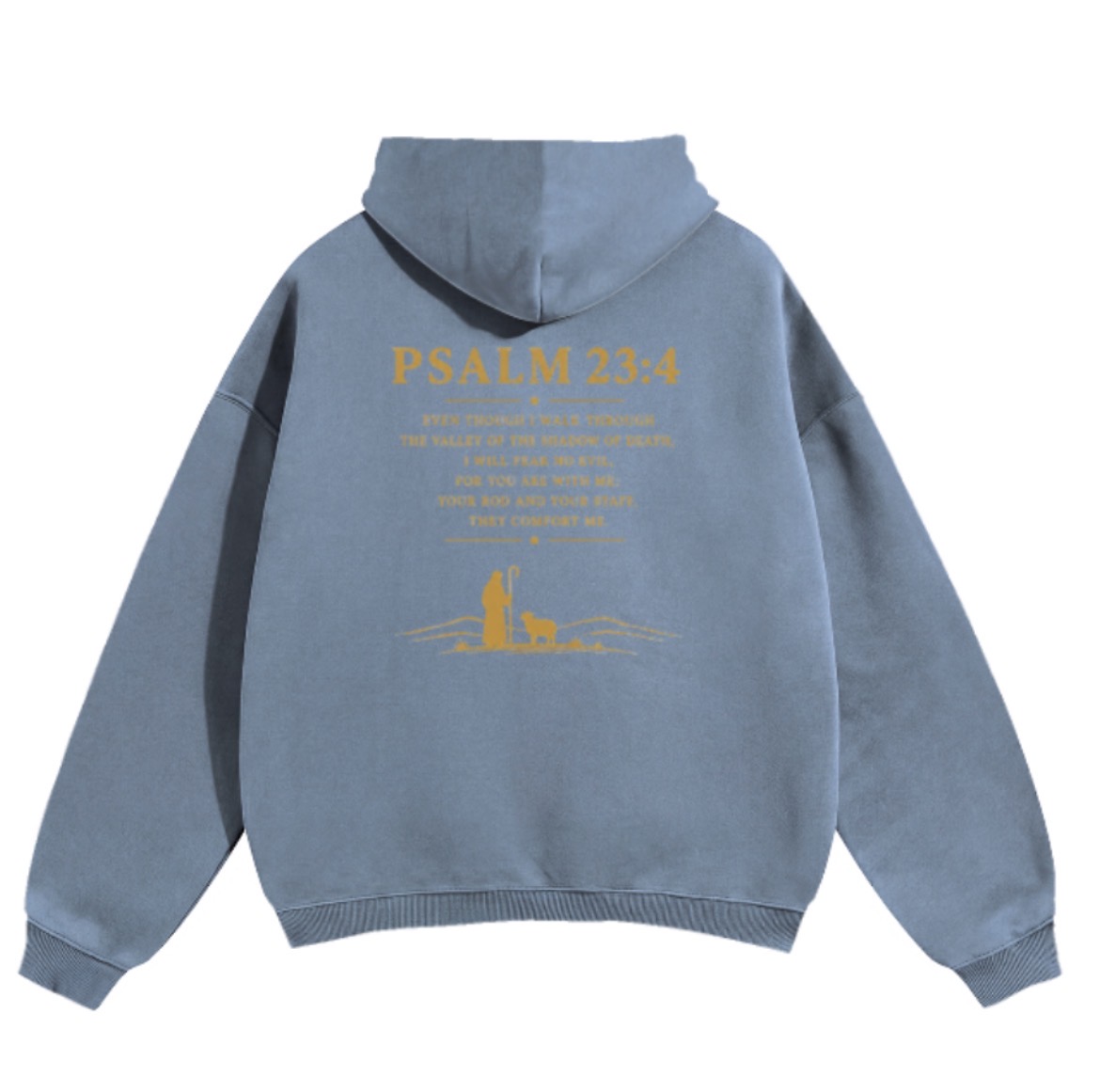 Psalm Hoodie Blue Back