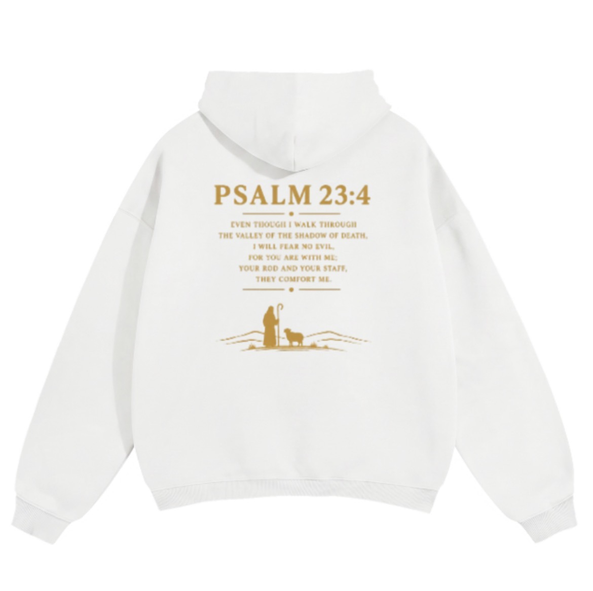 Psalm Hoodie White Back